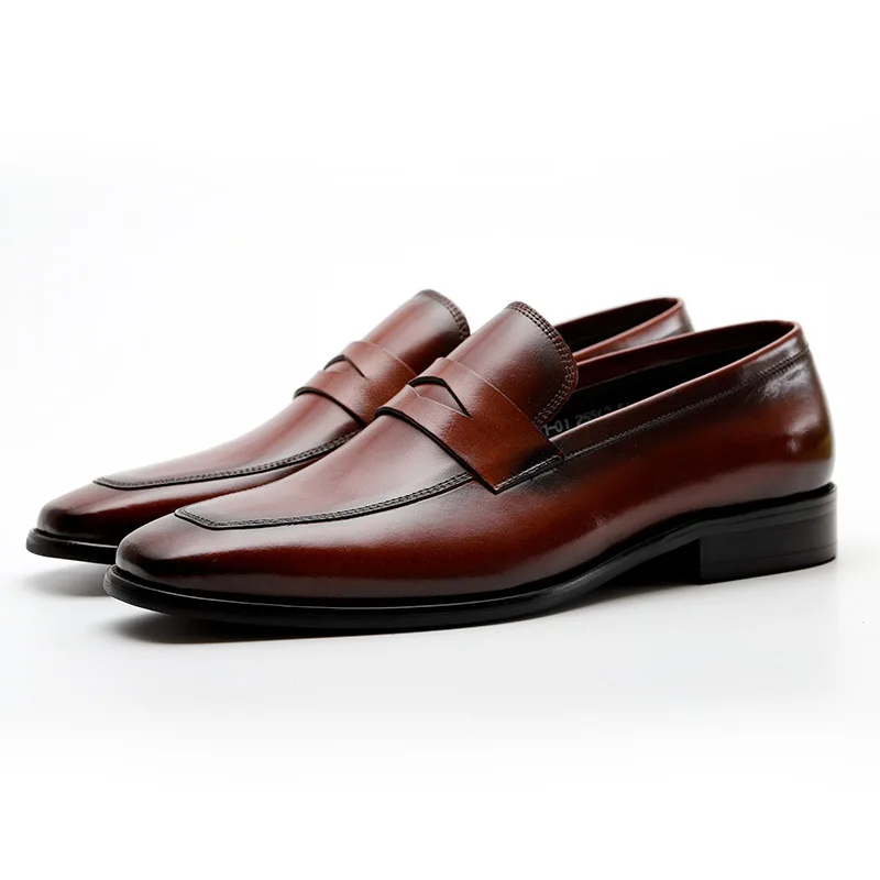 

Explosion models new summer men's shoes England pointed shoes business European version of men's leather wedding shoes free