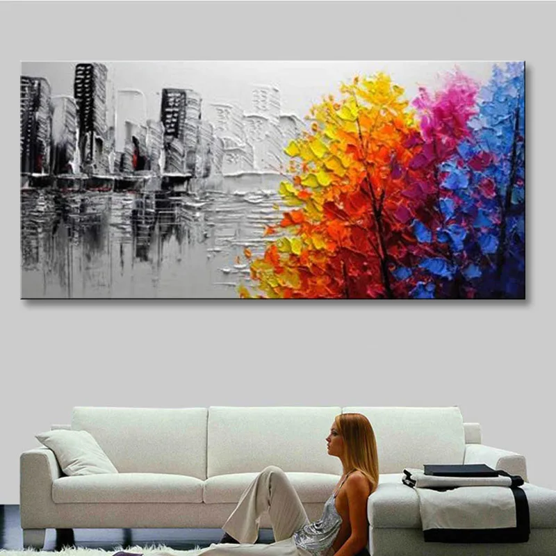 handmade oil painting on canvas modern 100%  Best Art Abstract oil painting original  directly from artis  COX1-001 (1)