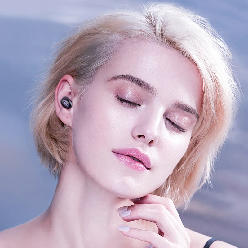 M J TWS Earphones Bluetooth 5 0 Headphone Mini Invisible 3D HiFi Stereo Wireless Sport Headset With Mic Power Bank Charging Box