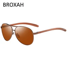 Vintage Pilot Sunglasses Men 2019 Metal Polarized Sunglasses Mens Driving Glasses Classic Shades UV400 Lunette De Soleil Homme