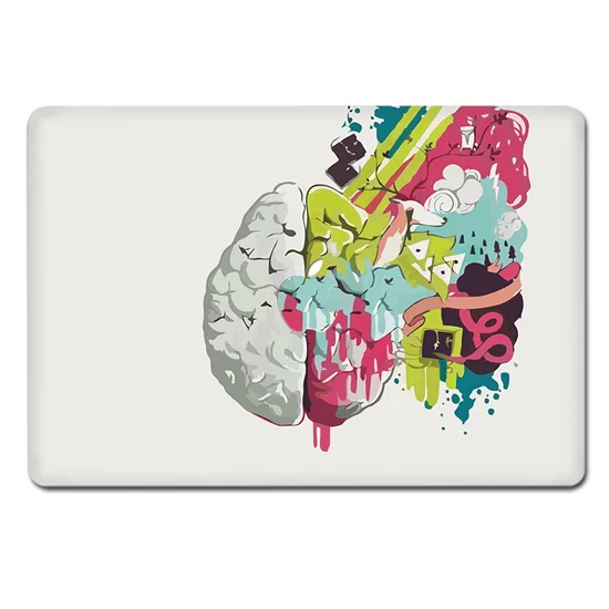 Left and Right Brain Style Vinyl Decal Skin Sticker For Macbook Air 11" 13" Retina Pro 13 15 inch A2159 A2485 A2442 Pro16 A2141