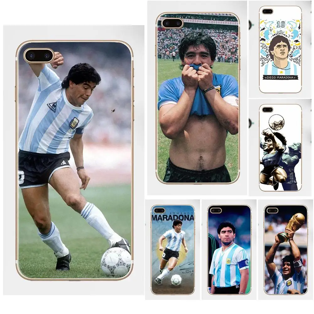 

Maradona Soft Silicone TPU Transparent Popular Hot For Galaxy Alpha Core Prime Note 4 5 8 S3 S4 S5 S6 S7 S8 S9 mini edge Plus