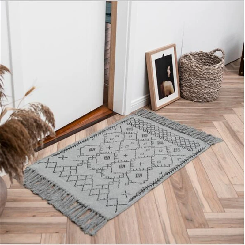 Новые современные мягкие ковры в скандинавском стиле для гостиной, спальни, детской комнаты, ковры для дома, коврик для двери, хлопок, коврики для килима