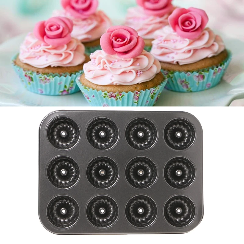 

1Pc Iron Nonstick Fluted Cake Pan Extra Thick Bundt Non Stick Biscuit Brownie Baking Mold Kitchen Accessories