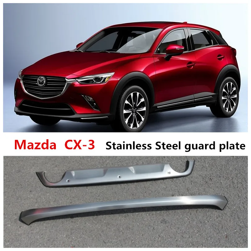 

For Mazda CX-3 2018 BUMPER Plate BUMPER GUARD High Quality Stainless Steel Front+Rear Auto Accessories