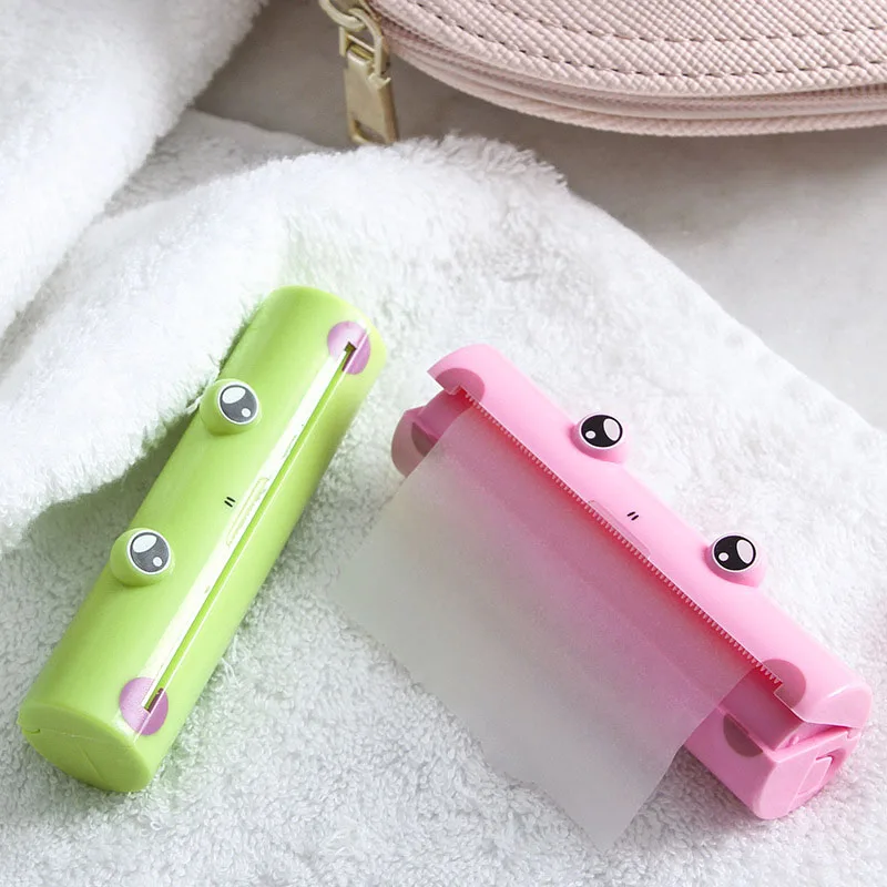 

Cute Frog Hand Wash Paper Soap Convenient Pull Type Travel Portable Scented Slice Bath Soap J2Y