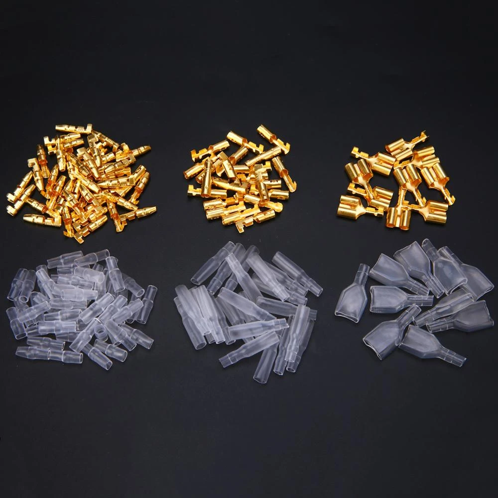 50pcs Sets 3.9mm Motorcycle Brass Bullet Connectors Male & Female Wire Terminals 50pcs Sets 3.9mm Motorcycle Brass Bullet Connectors Male & Female Wire Terminals