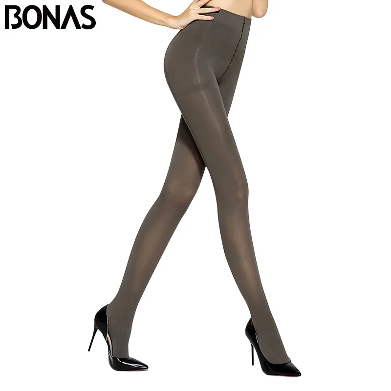 Bonas Wholesale 200d Sexy Velvet Material Pantyhose Women Fashion Solid Color Slim Warm Tights