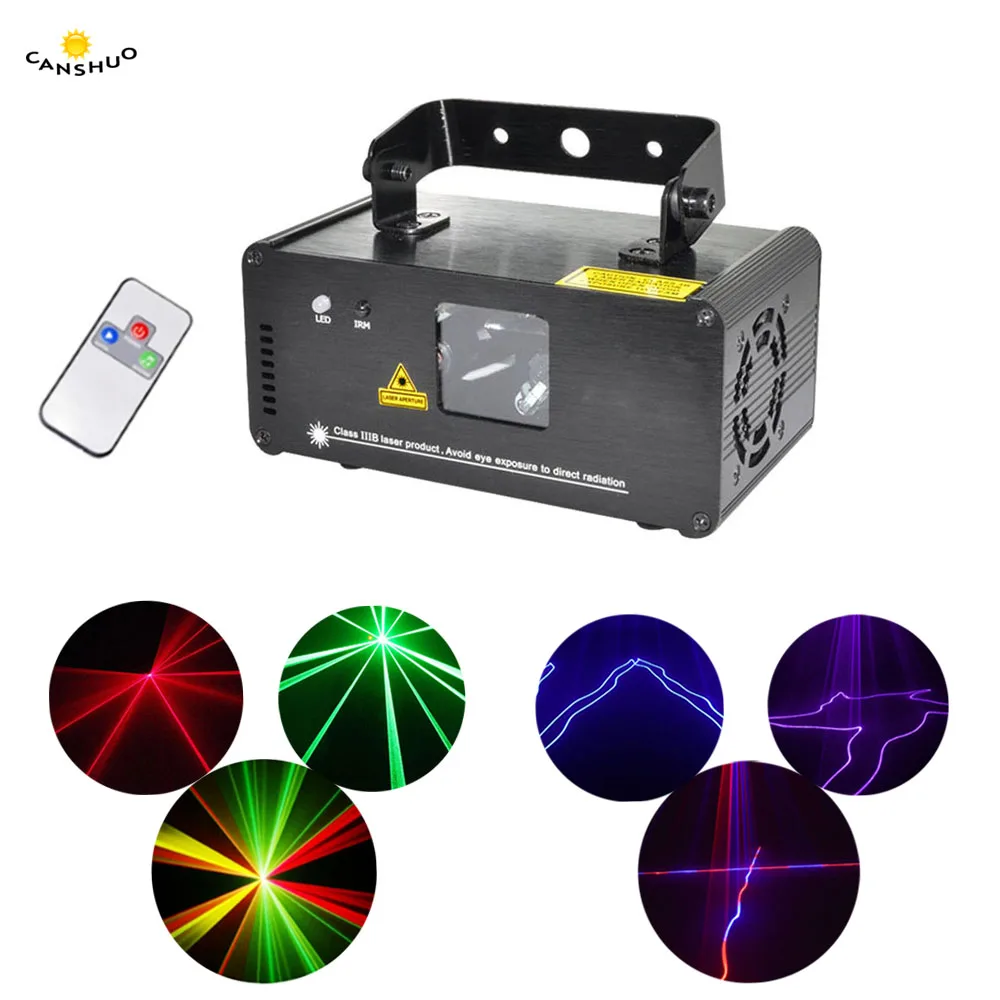 

Remote Red Green Blue Purple Laser Projector Professional Stage Lighting Effect DMX512 Scanner Laser DJ Disco Party Show Lights
