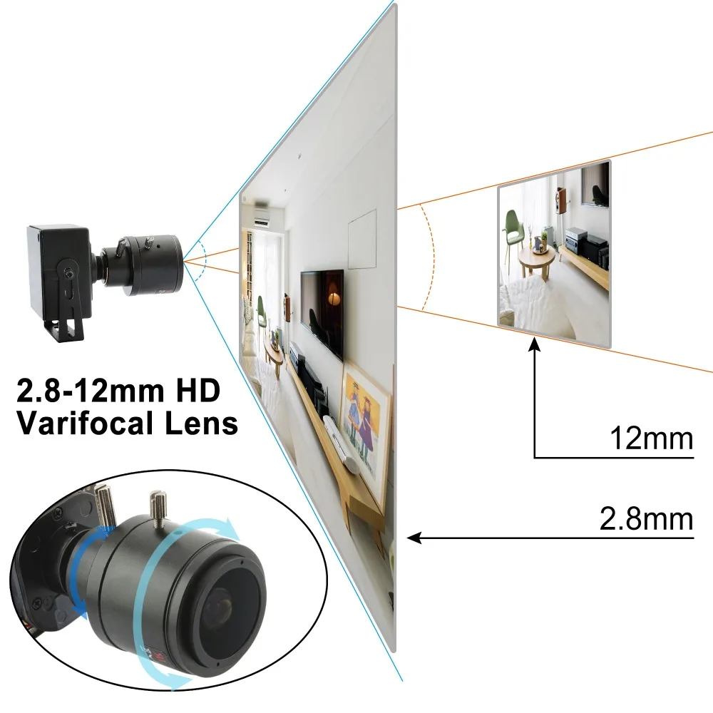 1.3 мегапиксельная 960 P mjpeg и yuy2 AR0130 1/3 CMOS 2.8-12 мм объектив с переменным фокусным расстоянием Мини Android USB 2.0 веб-камера камеры для банкоматов