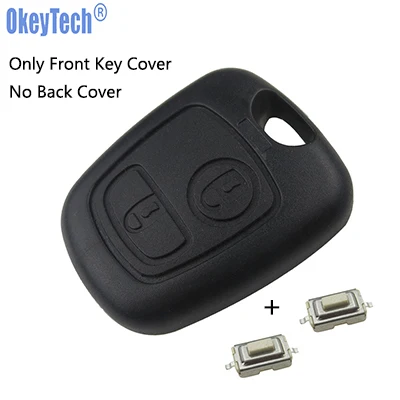 OkeyTech Replacement Front Car Key Case Cover With 2 Switches for P eugeot 107 206 207 306 307 407 Without Blade Free Shipping champion spark plugs Spark Plugs & Ignition Systems