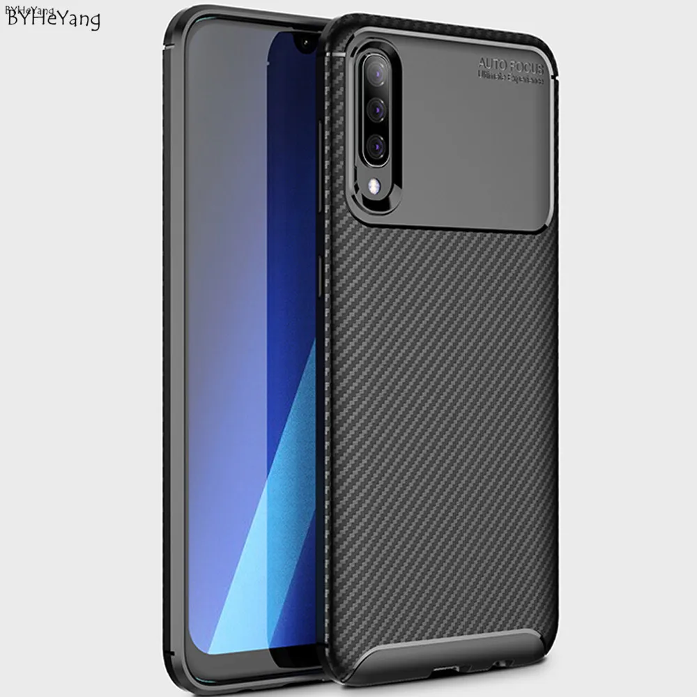 

For Samsung Galaxy A50 Case Soft Silicon Back Cover Carbon Fiber TPU Shockproof Case For Galaxy A50 Phone Coque Cases a 50 bags