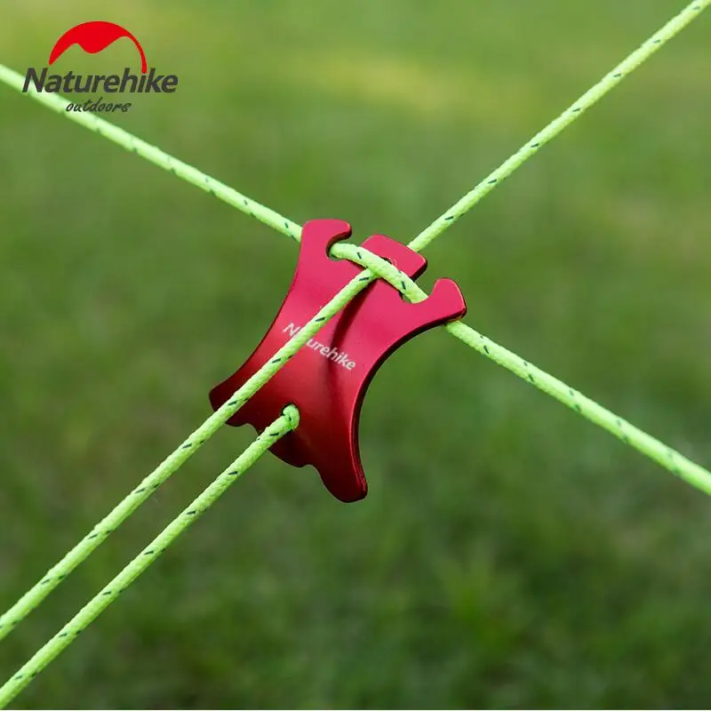 4pcs Red Aluminum Guyline Cord Adjuster Tent Tensioners Rope Adjuster