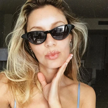 

ROSANNA Vintage Sunglasses Women Cat Eye Luxury Brand Designer Sun Glasses Retro Small Red ladies Sunglass Black Eyewear oculos