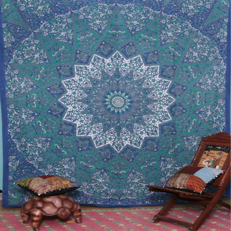 

Crystal Array Beautiful Wall Artwork Indian Mandala Tapestry New Bedding Tapestry Hippie Wall Hanging Big Beach Scarf Decoration