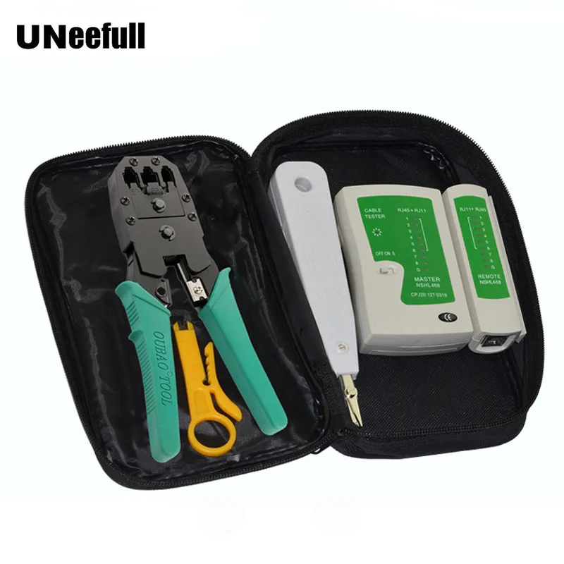 Network Cable Tester RJ45 Kit RJ45 Crimper Crimping Tool Punch