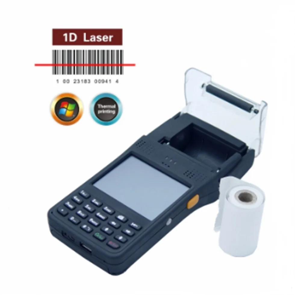 صناعة LS350T نافذة المحمول المحمولة pda مع مدمج 1d ماسح الباركود ، hf rfid القارئ/lf rfid القارئ ، طابعة حرارية