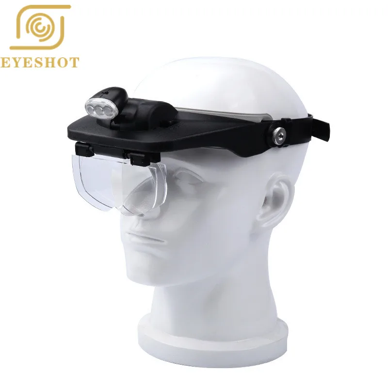 EYESHOT 1.2X-3.5X лупа в ручном режиме шлем увеличительное стекло с лампой 4 объектива