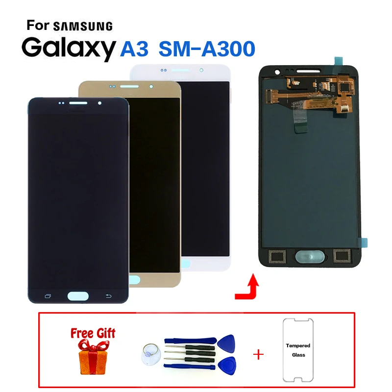 Цена Для samsung Galaxy A3 SM A300F A300FU дисплей ЖК экран Замена для samsung A300M A300G A300Y A3000 A3009 модуль дисплея