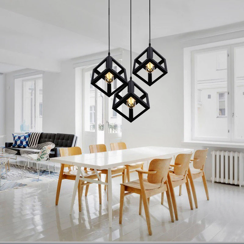 

Modern Iron painted American style Chandeliers E27 Chandelier LED 220V Lighting for living room kitchen bedroom path cafe study
