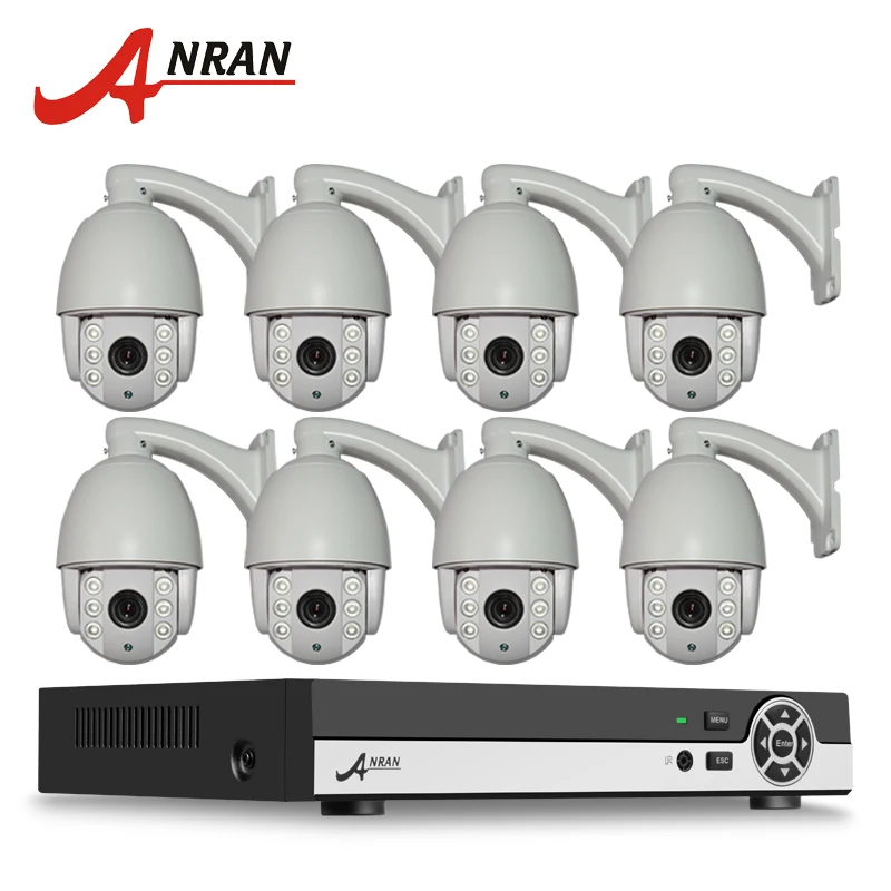 

3TB HDD 8CH H.264 NVR Kit Onvif 1080P PTZ IP Camera Zoom 2.9-12mm Lens Speed Dome IR P2P Home Security Surveillance CCTV System