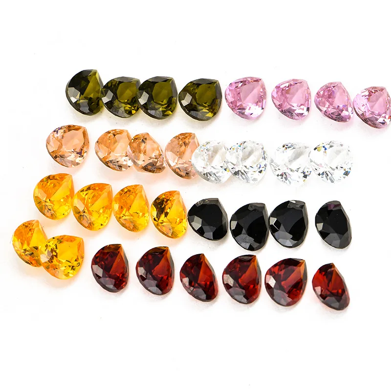 

Free shipping 7x10mm 20pcs/lot Drop Top quality colour zircon,pointback loose stones for diy/Jewellery accessories
