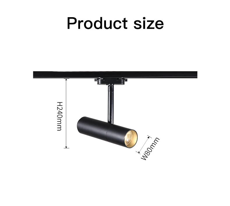 Holofotes de Trilho Girar Faixa Cob Aisilan Preto Branco Ferroviário Luzes Luminárias 7w Led Luz 20 luz cob aisilan preto branco ferroviário luzes luminárias