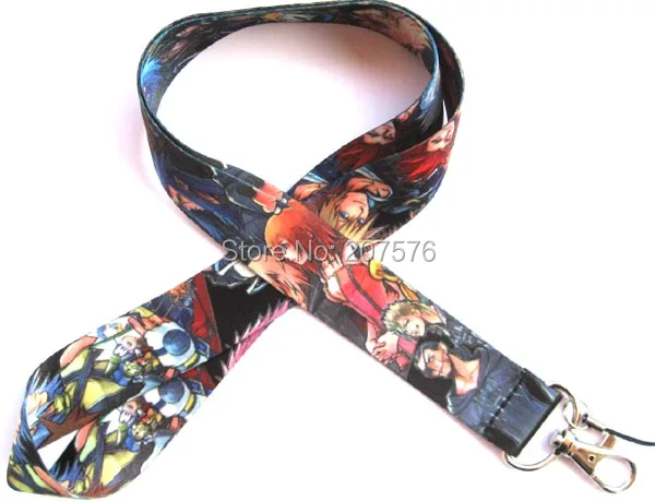 Один мультфильм аниме Kingdom Hearts Death Note Key Lanyard Cheetah ID значки держатели животные в полоску телефон шеи ремни#441