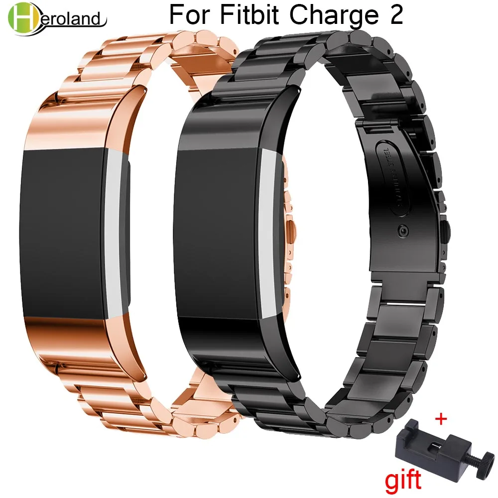 

Stainless Steel Watch band Strap for Fitbit Charge 2 Replacement Watchbands Metal Wrist Strap Bracelet Wristbands Accessories