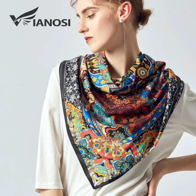 Buy [VIANOSI] 2019 Newest square scarf female silk