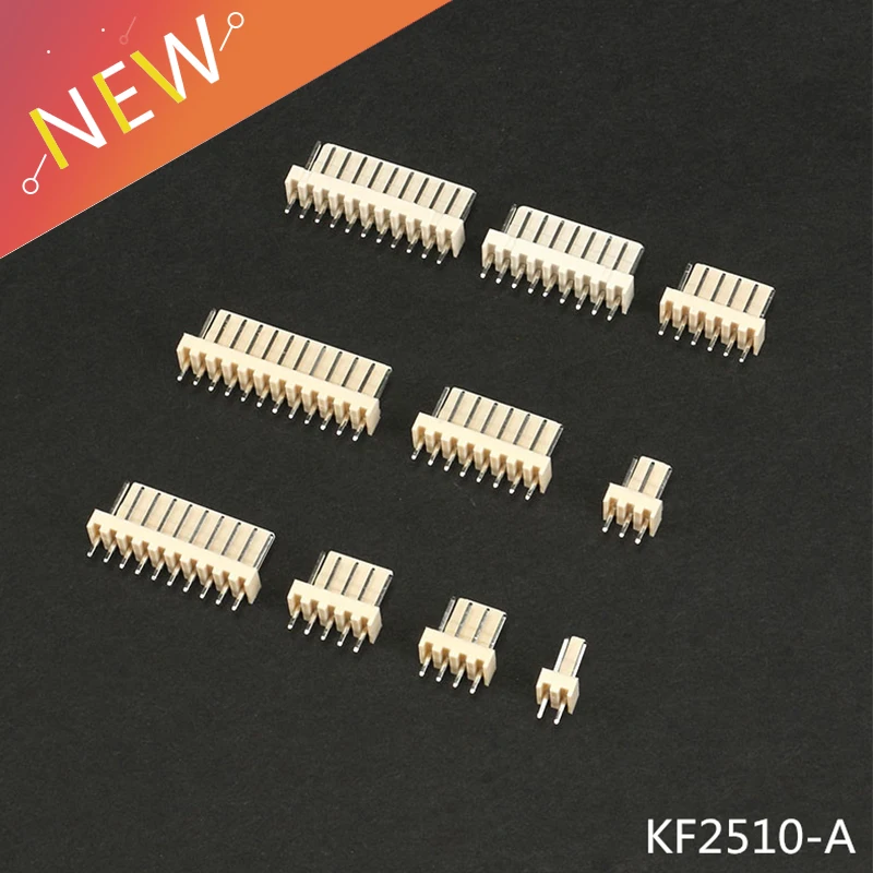 

20pcs/lot KF2510 KF2510-2/3/4/5/6/7/8/9/10/11/12A 2.54 mm Male Connector Pin Header 2.54mm