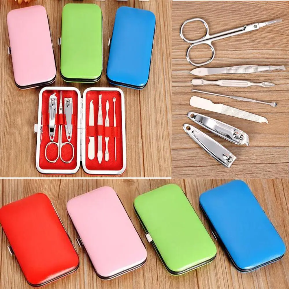 7 Pieces/Set Home Portable Stainless Steel Nail Cutter Set with Box