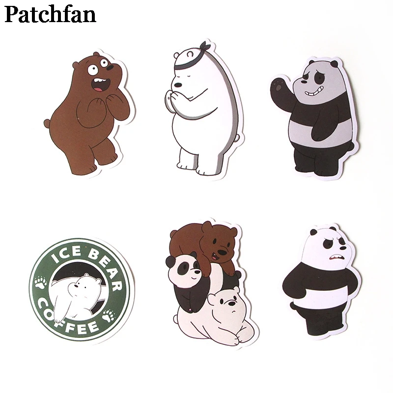 Patchfan 37 шт. Мы Голые Медведи мультфильм забавные наклейки для скрапбукинга DIY ноутбук скейтборд мотоцикл домашние декоративные значки A2015