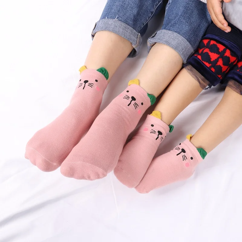 5 пар, Новое поступление, женские хлопковые носки, розовые милые носки с котом для беременных, носки для беременных, носки для мамы