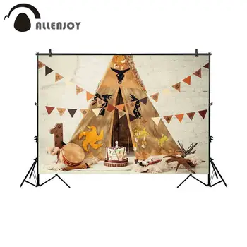

Allenjoy photography backdrop wild one tent 1st birthday cake smash background photo portrait shoot prop photocall