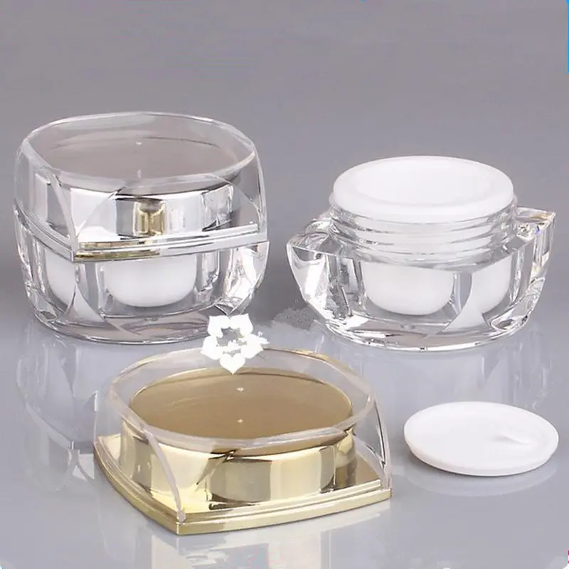 

MINI Acrylic Face Cream Jars 5g 10g Empty Lotion Makeup Bottle Jars for Women
