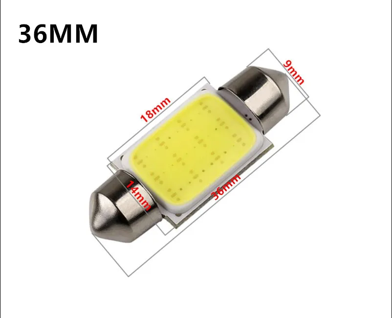4 шт. c5w 31 мм 36 мм 39 мм 41 мм cob 12 микросхемы-светодиоды поверхностного монтажа 12 в купол фестон интерьер автомобиля светодиодный лампы чистый белый