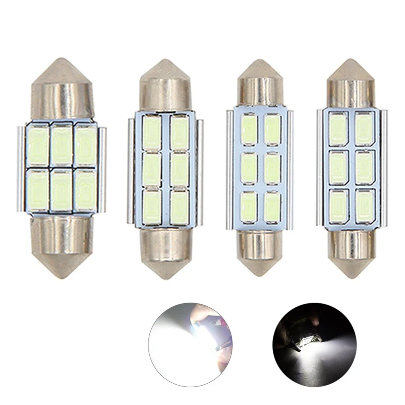 1 шт. 31 мм 36 39 41 светодиодный сигнальный фонарь 5630 6 SMD интерьер чтения белый