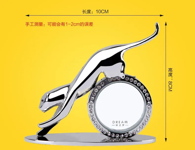 Simulation Animals Cheetah Car Perfume Ornaments For Car Creative Gold & Silver Golden Leopard Car Accessories Ornaments NO.3581