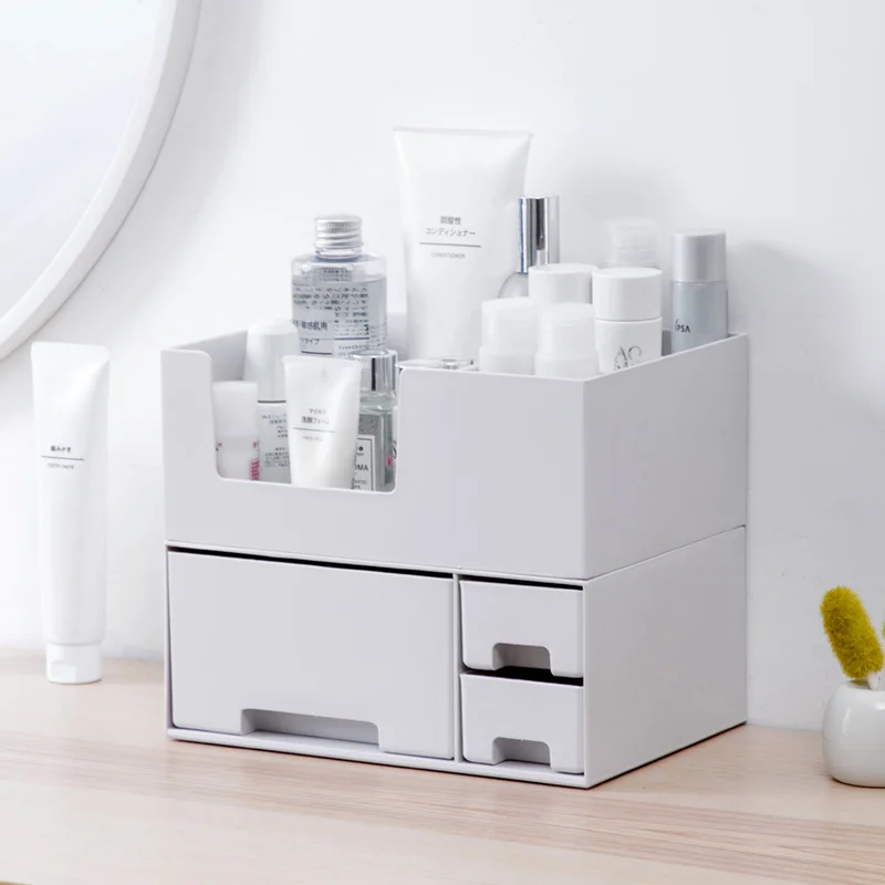 

Cosmetic Storage Box Makeup Organizer Bathroom Storage Box Cosmetic Organiser Office Desktop MakeUp Jewelry Lipstick Storage Box
