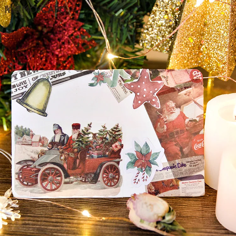 

45pcs/lot Creative Cute Christmas Plants DIY Diary Decoration Stickers Scrapbooking Seal Sticker Kawaii Stationery For Child