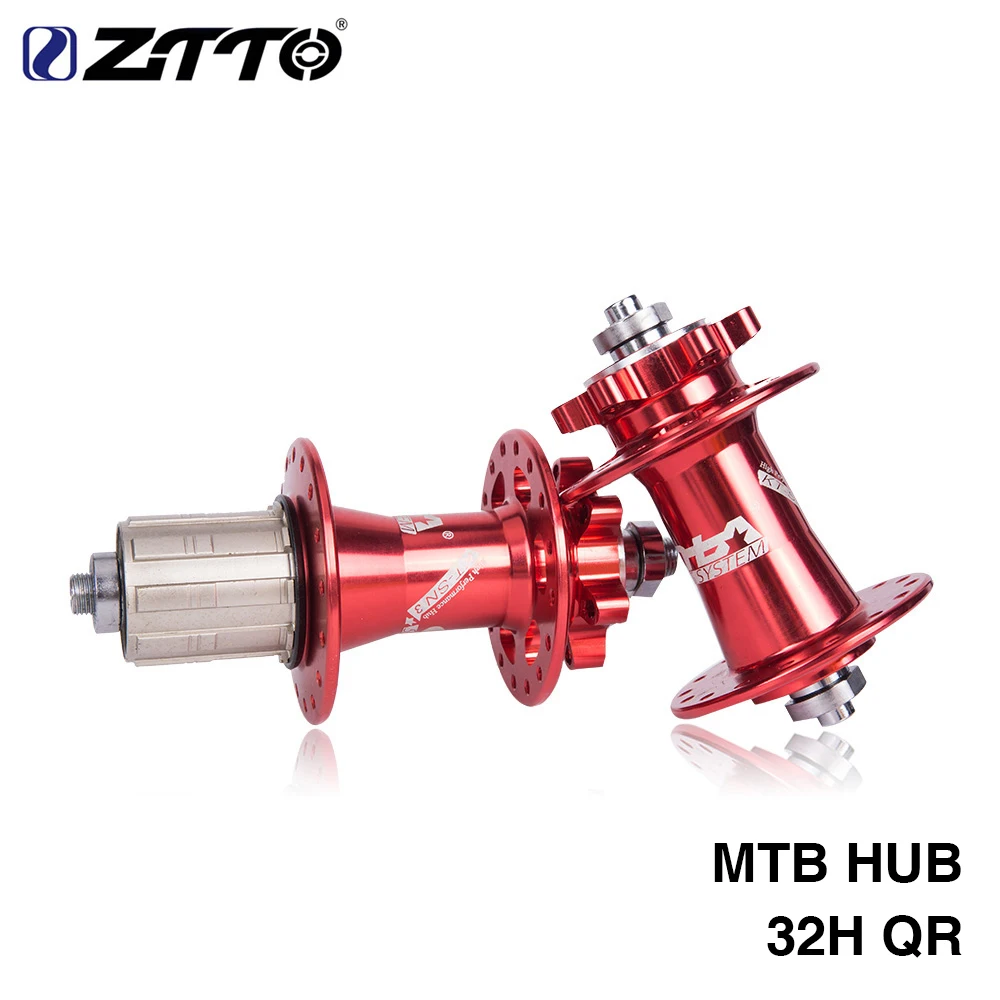 

ZTTO MTB Hub 32 holes Mountain Bicycle 2 Bearings Disc Brake Hub steel 32H Hole 36 clicks quick release skewers 100 135 with QR