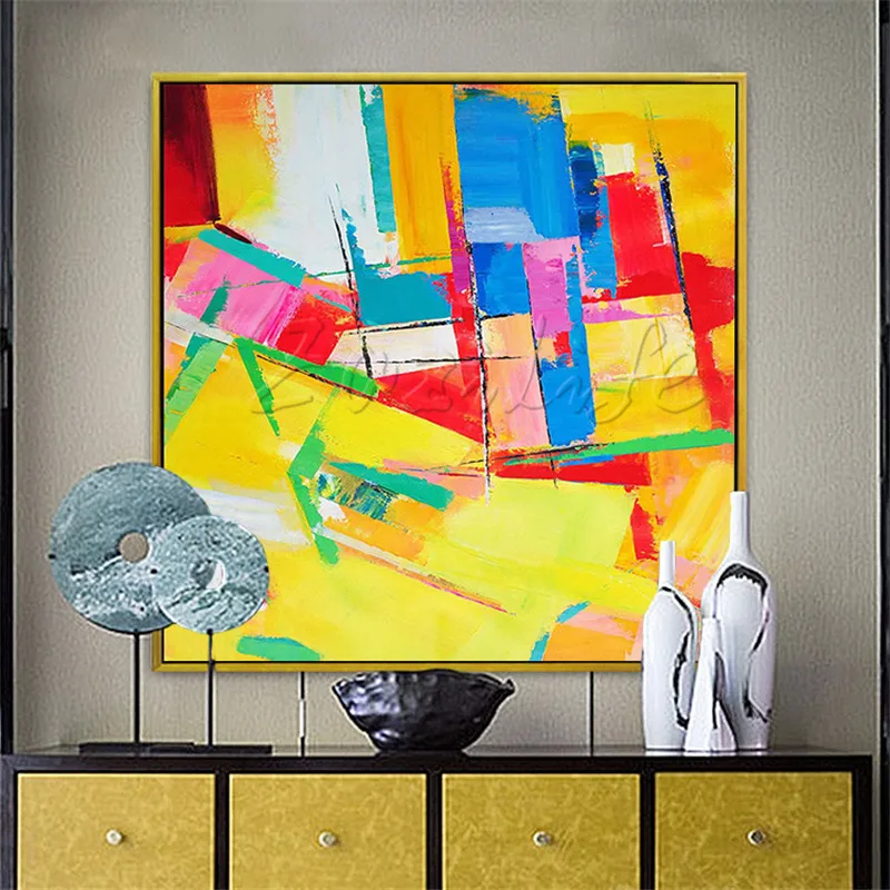 Hand painted canvas oil paintings Cheap large modern abstract cuadros