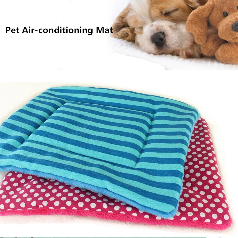 

Summer Cooler Dogs Bed Mat Wave Point Design Mat Cooling Puppy Cat Beds Coral Fleece Mat For Small Large Dogs Cats Cozy Pad
