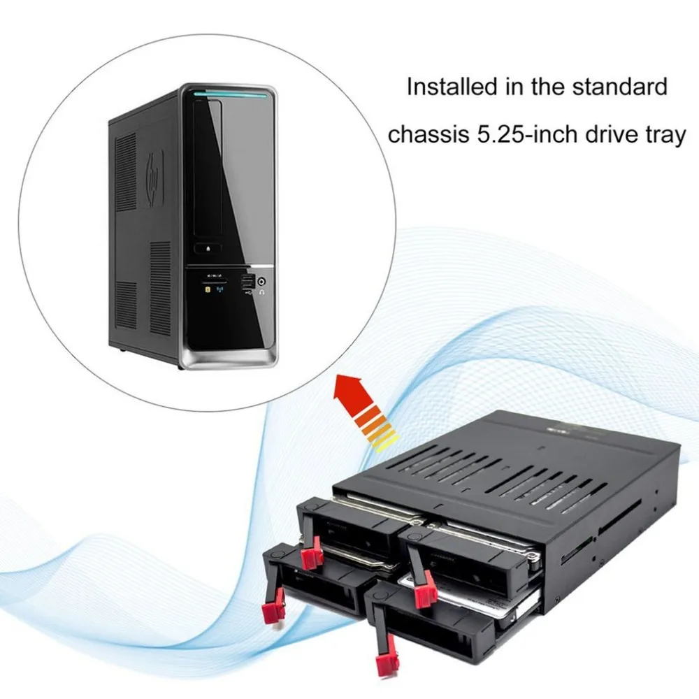 

OImaster HE-2006 Four 2.5 Inch Slots SATA Internal Rack Hard Drive Case Internal Mobile Rack With LED Indicator