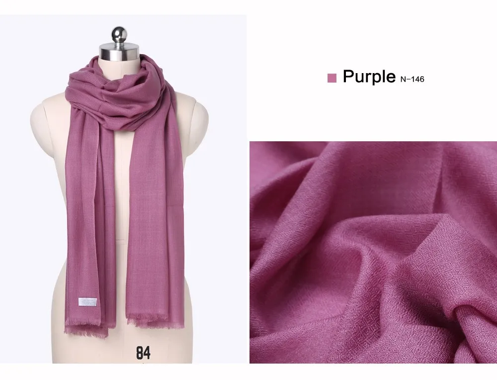 Ультра тонкая шерсть австралийского мериноса шарф шаль глушитель сплошной цвет с фабрики Высокое качество сделано в Непале
