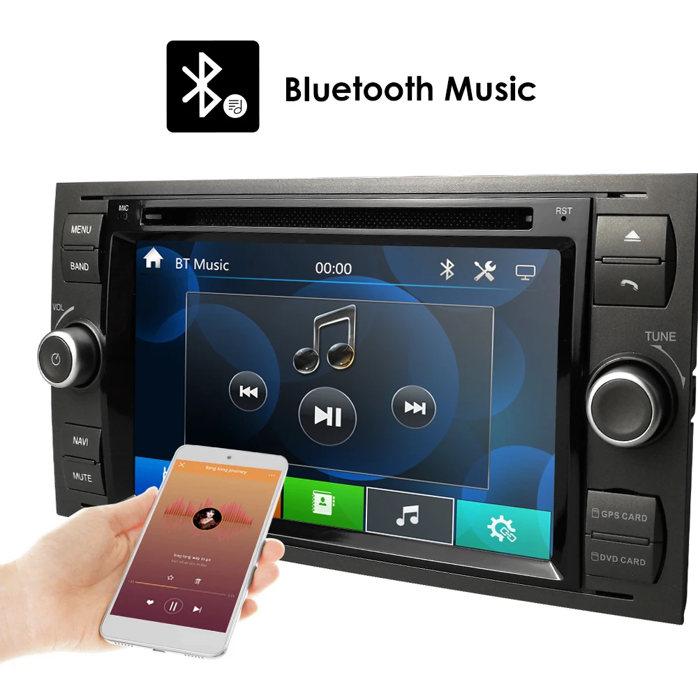 Автомобильный мультимедийный dvd-плеер gps Navi для C-Max Connect Fiesta Fusion Galaxy Kuga Mondeo S-Max Focus RDS 8G SD Карты