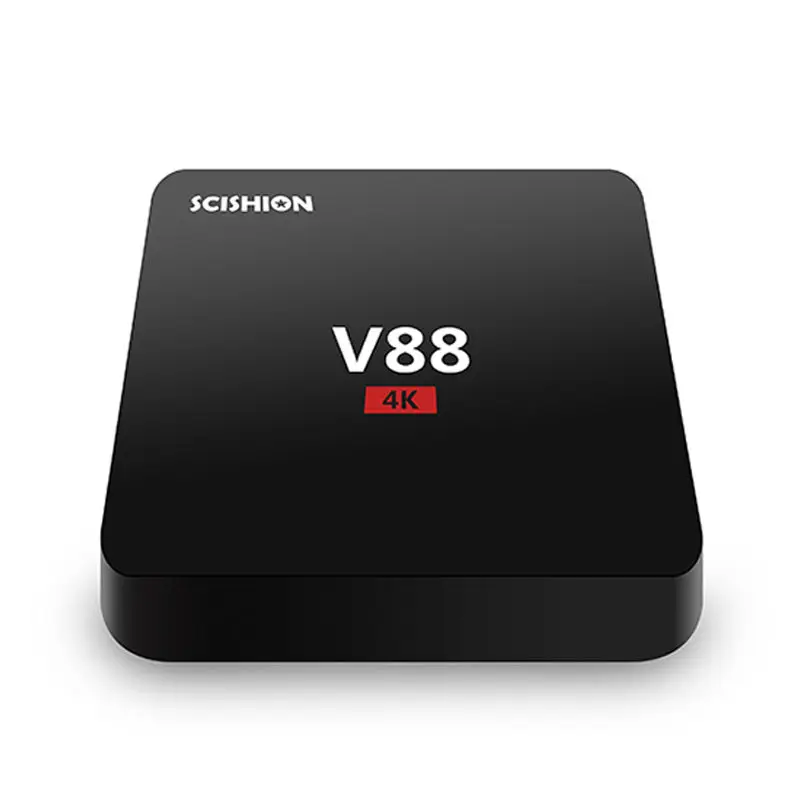 Приставка Смарт ТВ V88 4K Android 6 0 Rockchip 3229 1 ГБ/8 ГБ 4 USB 2 4G Wi Fi четырехъядерный процессор