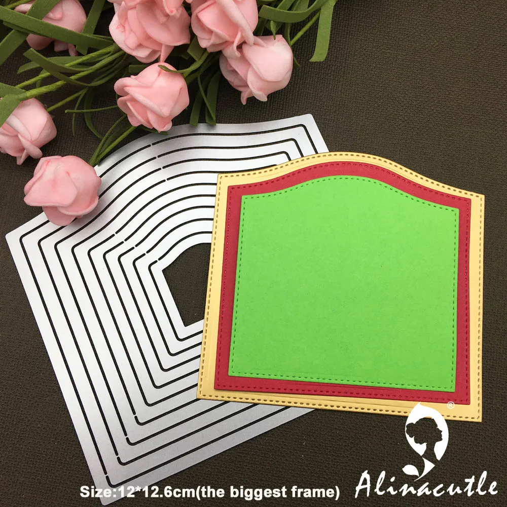 

METAL CUTTING DIE cut Alinacraft 10pc nesting frame topper happy mail Scrapbooking papercraft card album punch stencil art cut