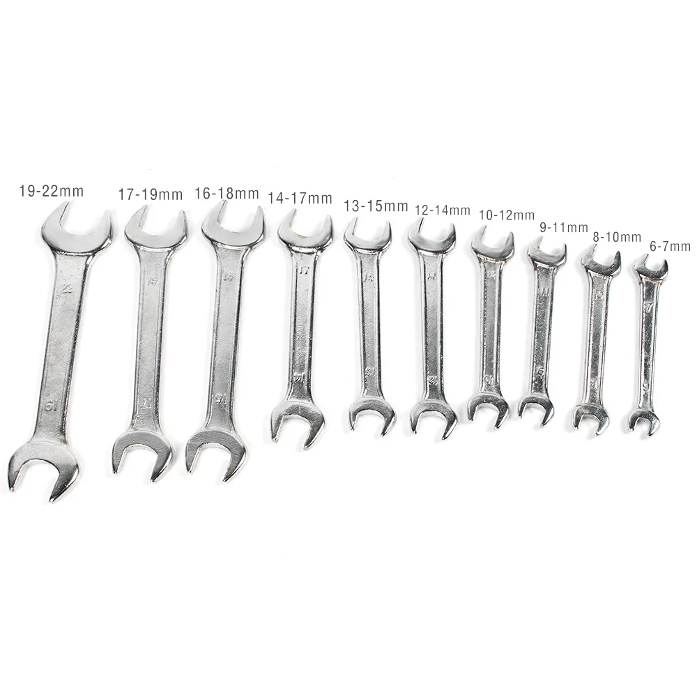 10pcs Wrench Combination Set Chrome Vanadium Steel Multi function Open